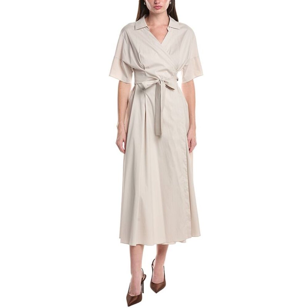 Max Mara Womens Sarah Maxi Wrap Dress, White